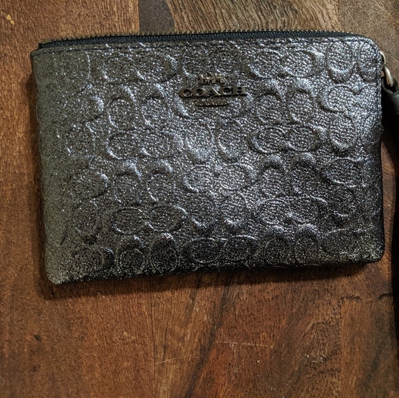 Coach Handbags - Coach small metallic wristlet